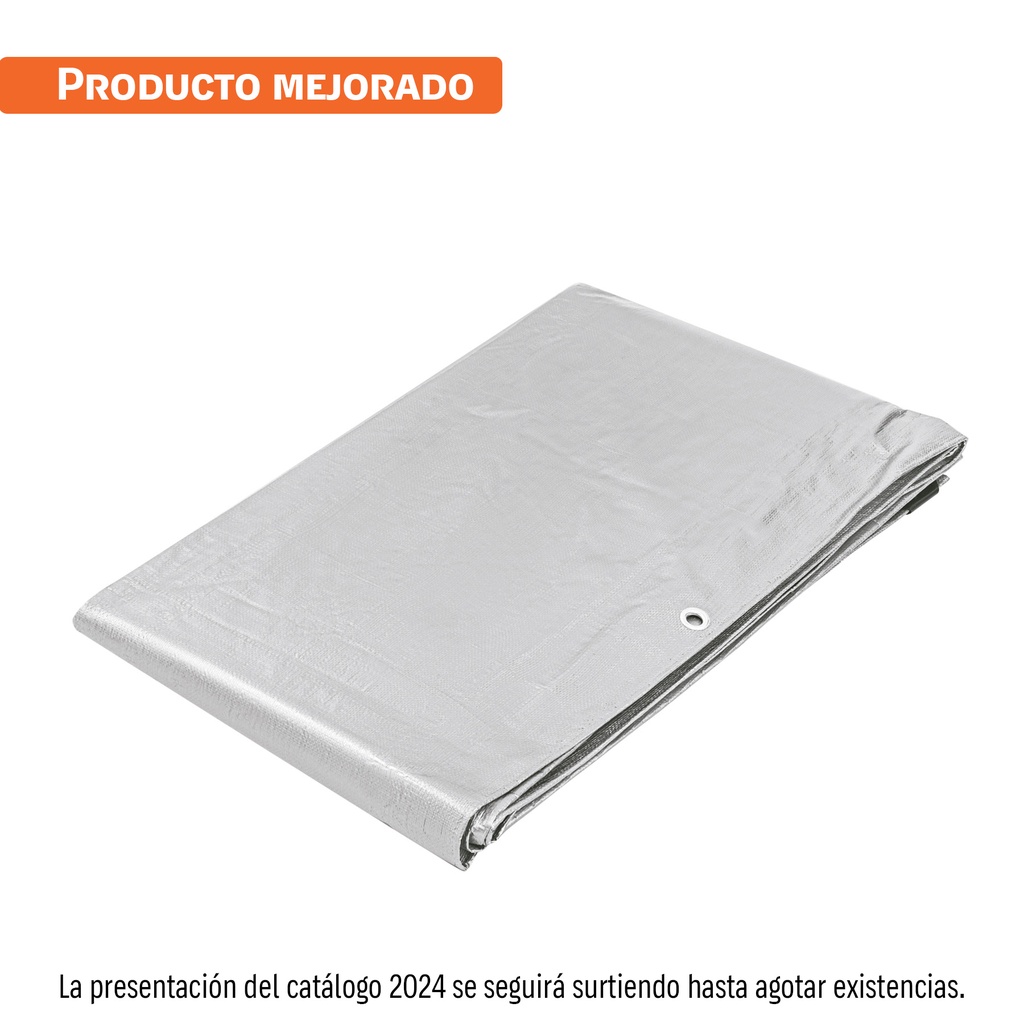 Lona gris reforzada 4 x 5 m, Truper