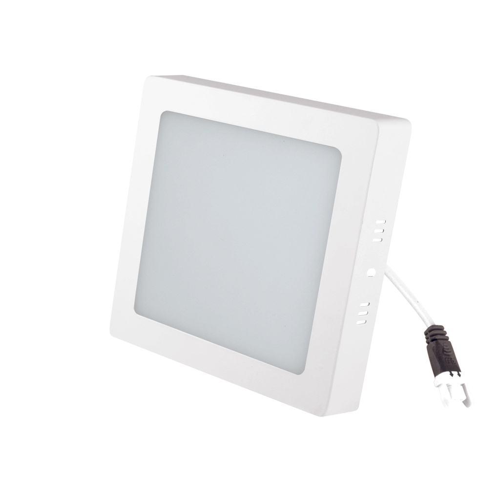 Luminario sobreponer cuadrado LED, Linea ECO, 12 W, luz blanca 6500K