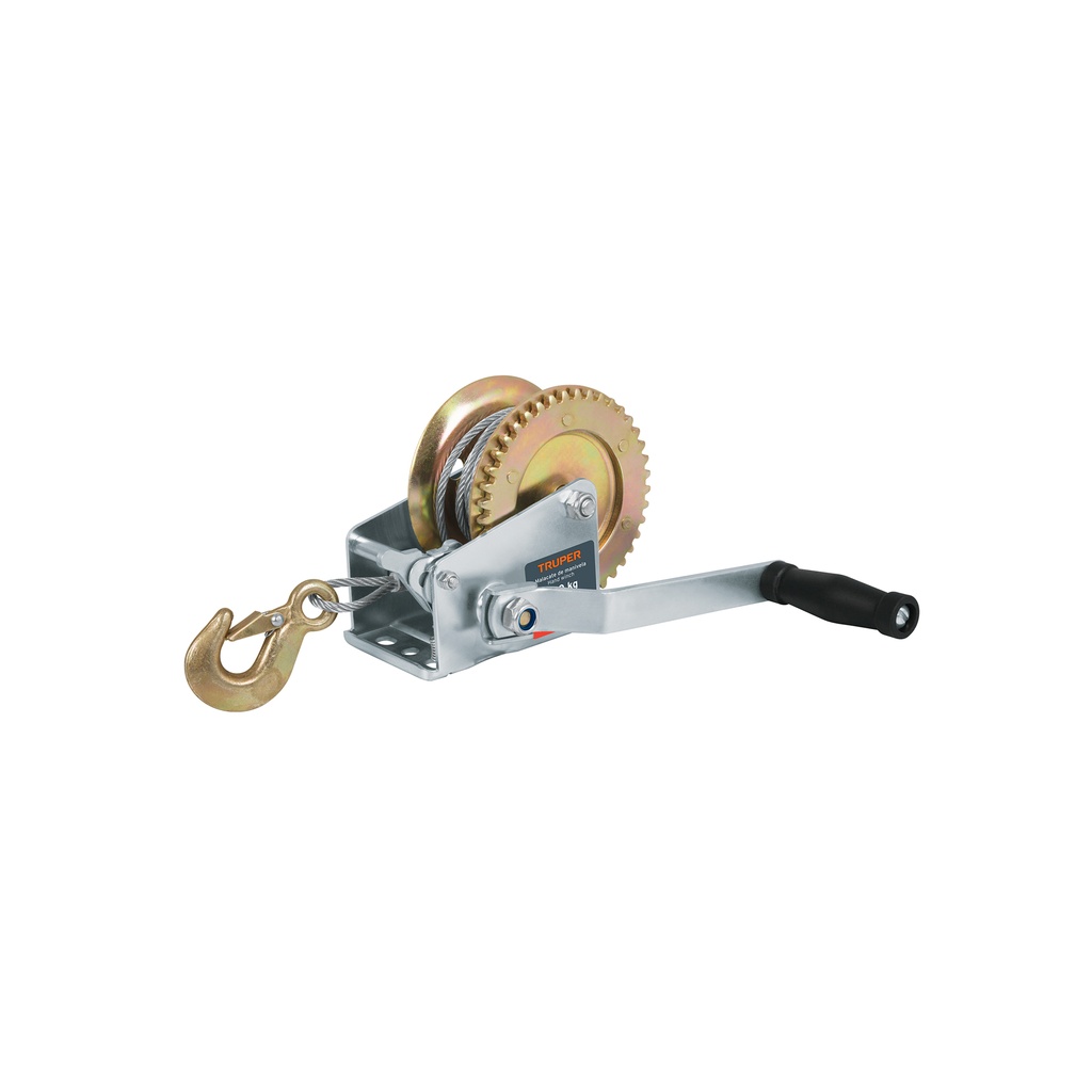 Malacate de manivela 650 kg con cable, Truper