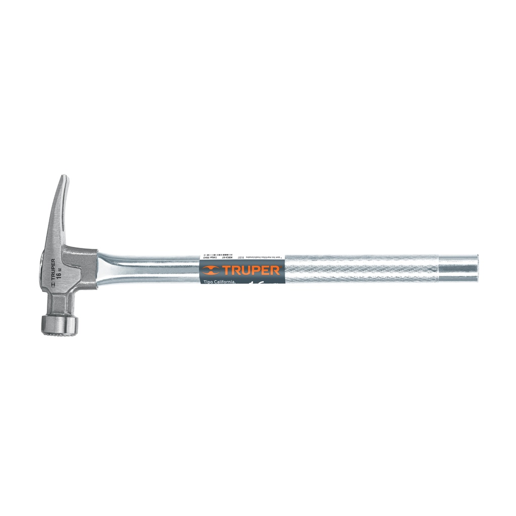 Martillo tubular 16 oz uña California Ripper, cara fresada