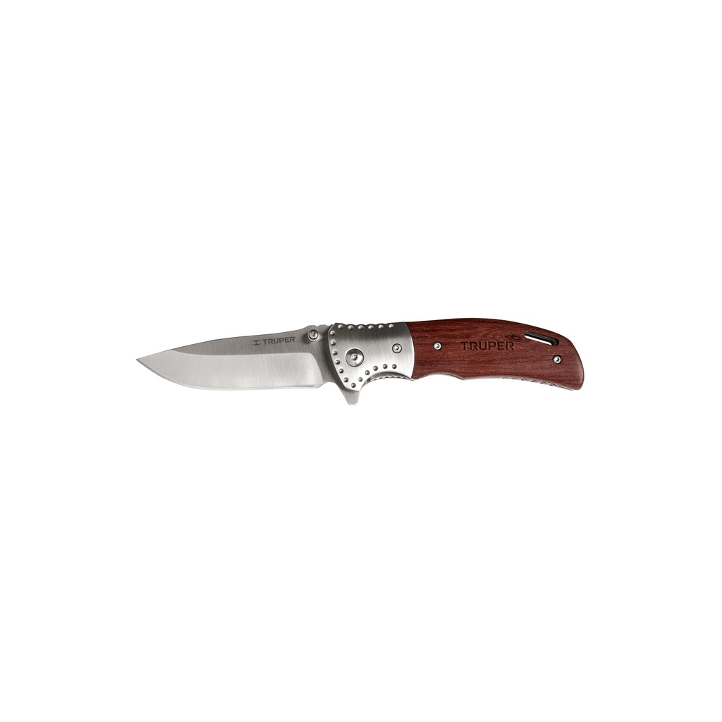 Navaja abatible 4-1/2' mango de madera, Truper