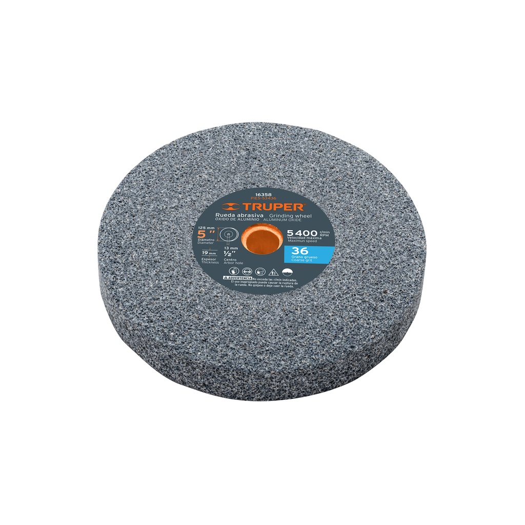 [T16358] Piedra para esmeril 5 X 3/4' óxido de aluminio, grano 36