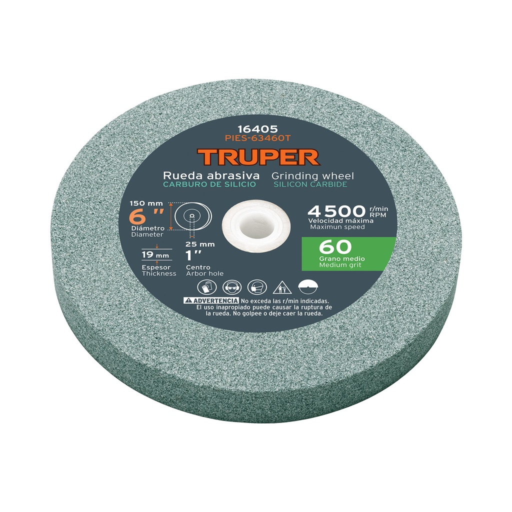 [T16405] Piedra para esmeril 6 X 3/4', carburo de silicio, grano 60