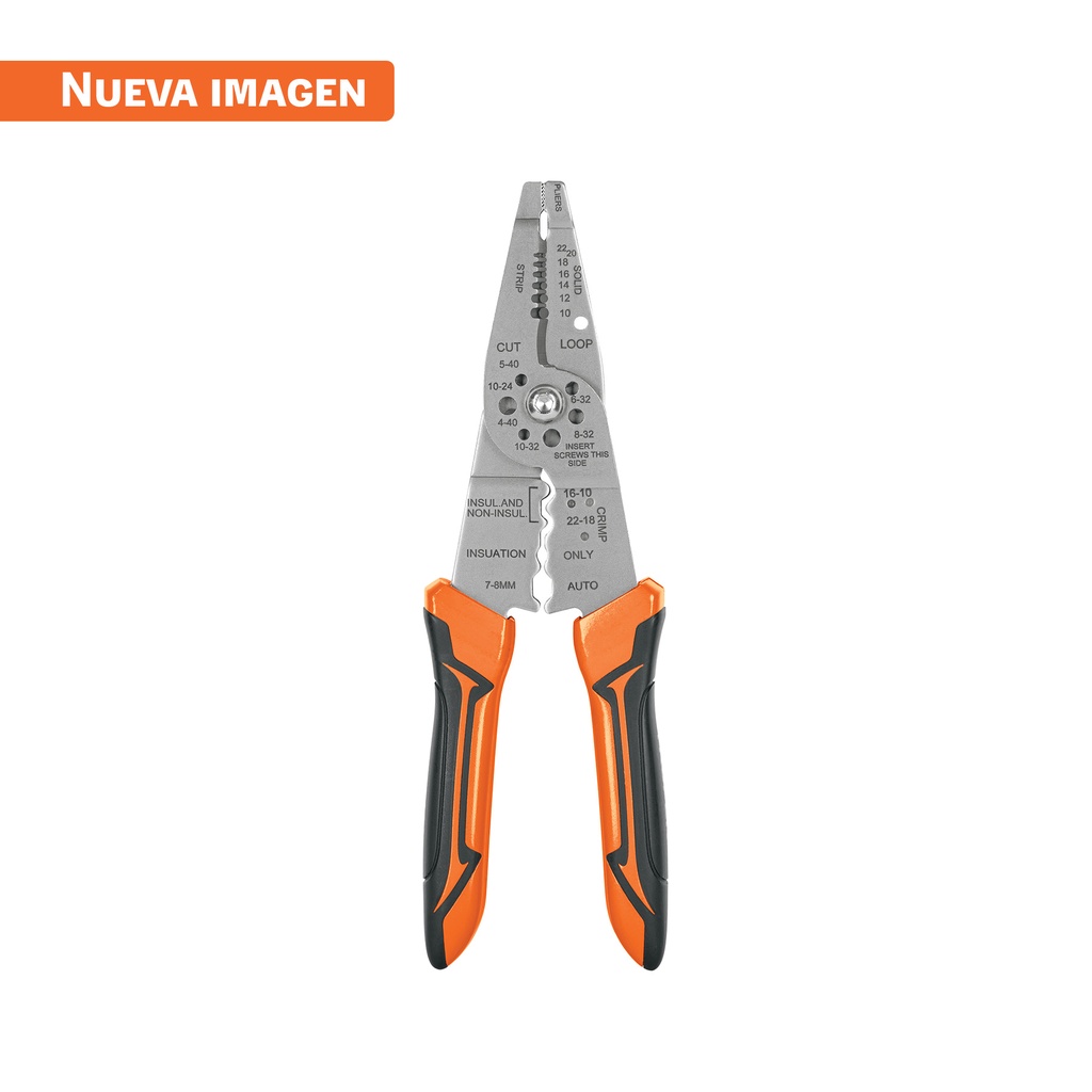 Pinza 8' pela cables 24 a 12 AWG, Truper