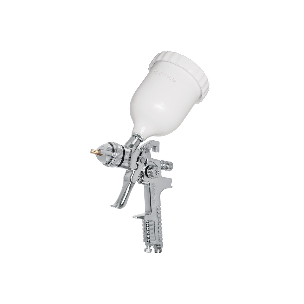 [T12129] Pistola p/pintar gravedad HVLP vaso plástico, 1.7 mm, Truper