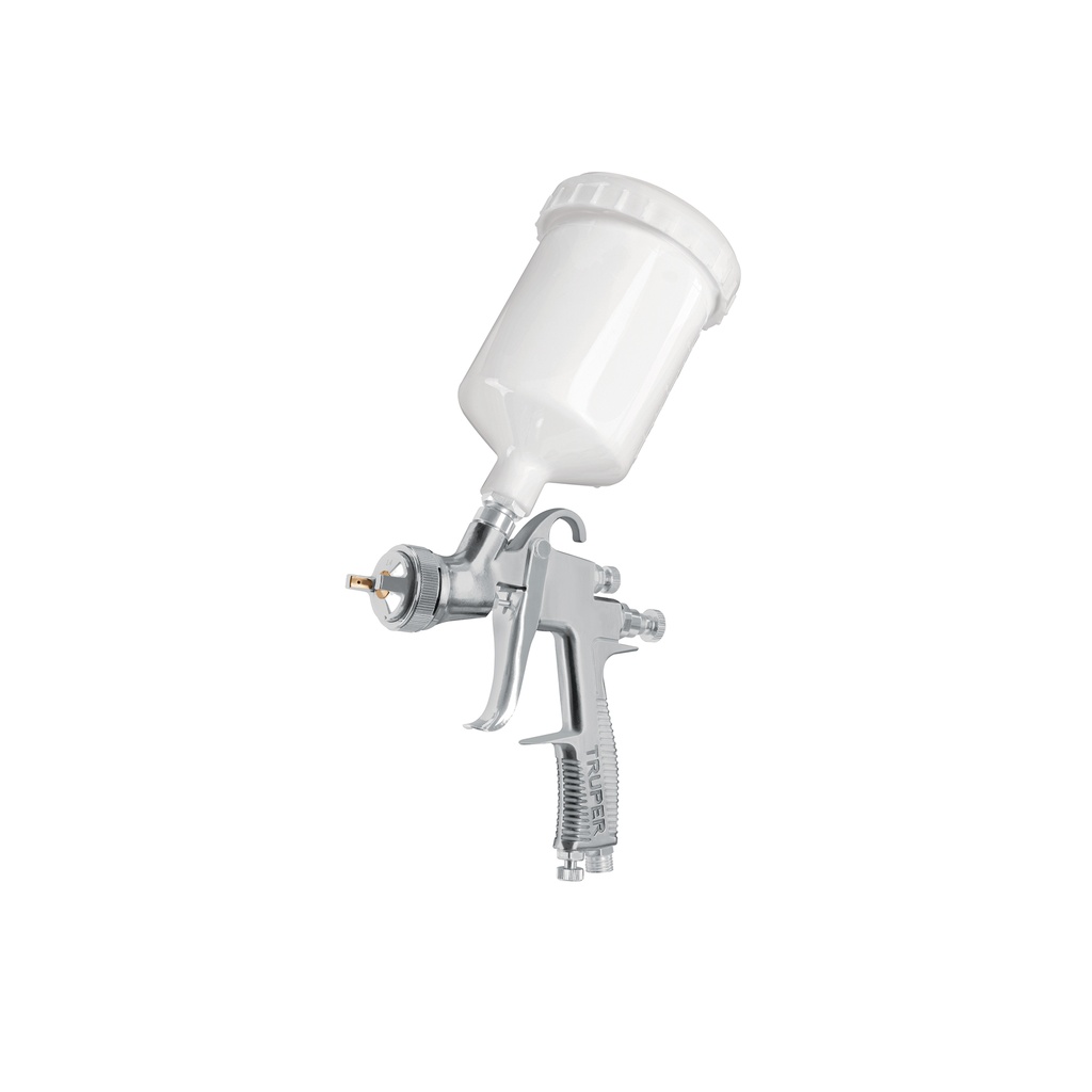 [T101090] Pistola p/pintar gravedad LVLP vaso plástico, 1.4 mm, Truper