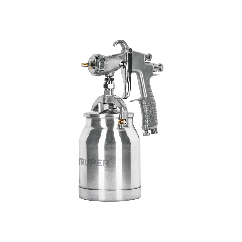 [T14084] Pistola p/pintar succión HVLP vaso aluminio, 1.4 mm, Truper