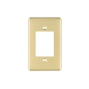Placa 3 módulos, de aluminio, línea Económica, Volteck