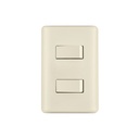 Placa armada 1 interruptor y 1 escalera, marfil, Basic