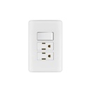 Placa armada 2 contactos e interruptor sencillo, Basic