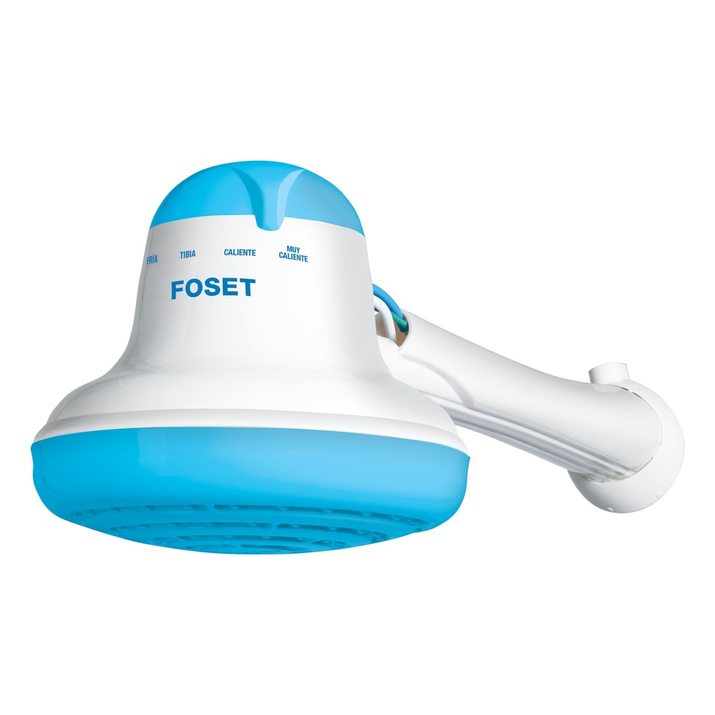 [T40239] Regadera eléctrica de 4 temperaturas., 6-1/2', Azul, Foset
