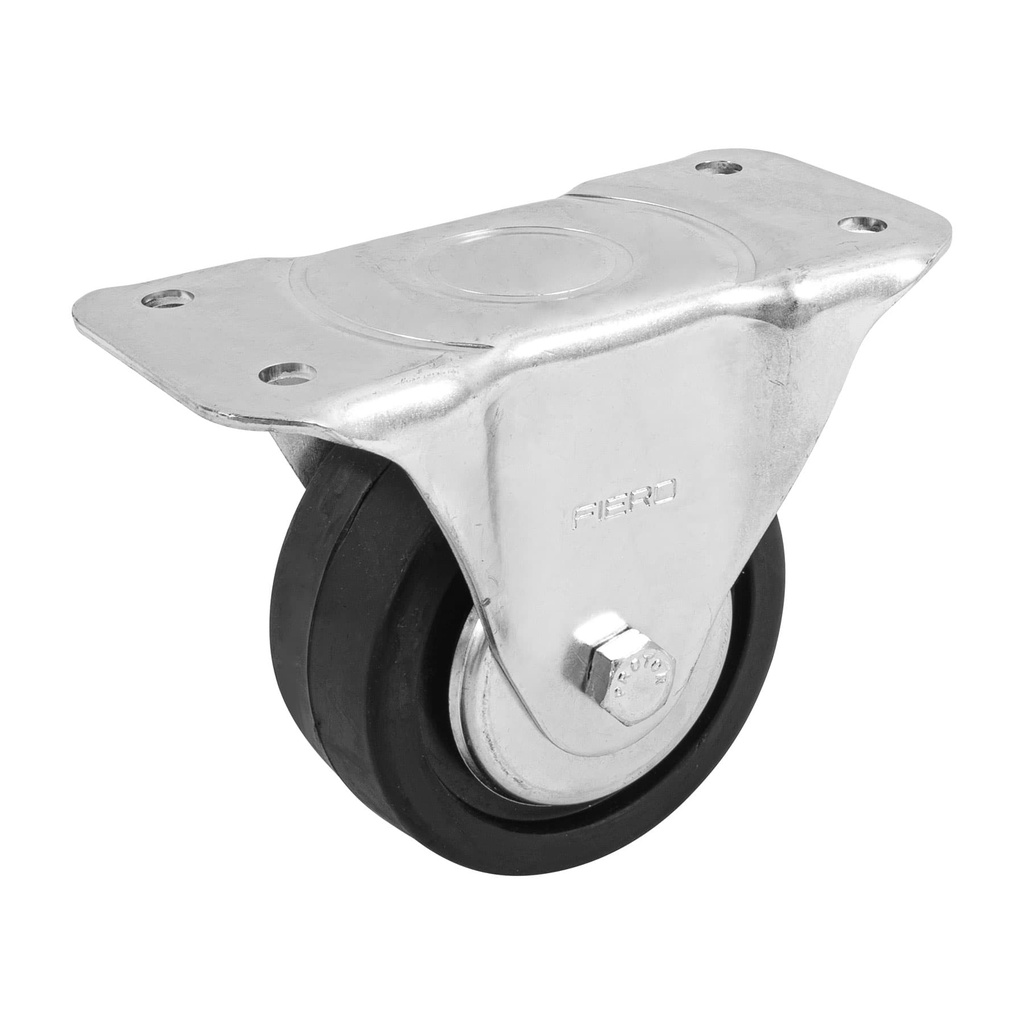 [T48601] Rodaja hule 4', placa fija con balero, carga 100 kg, Fiero