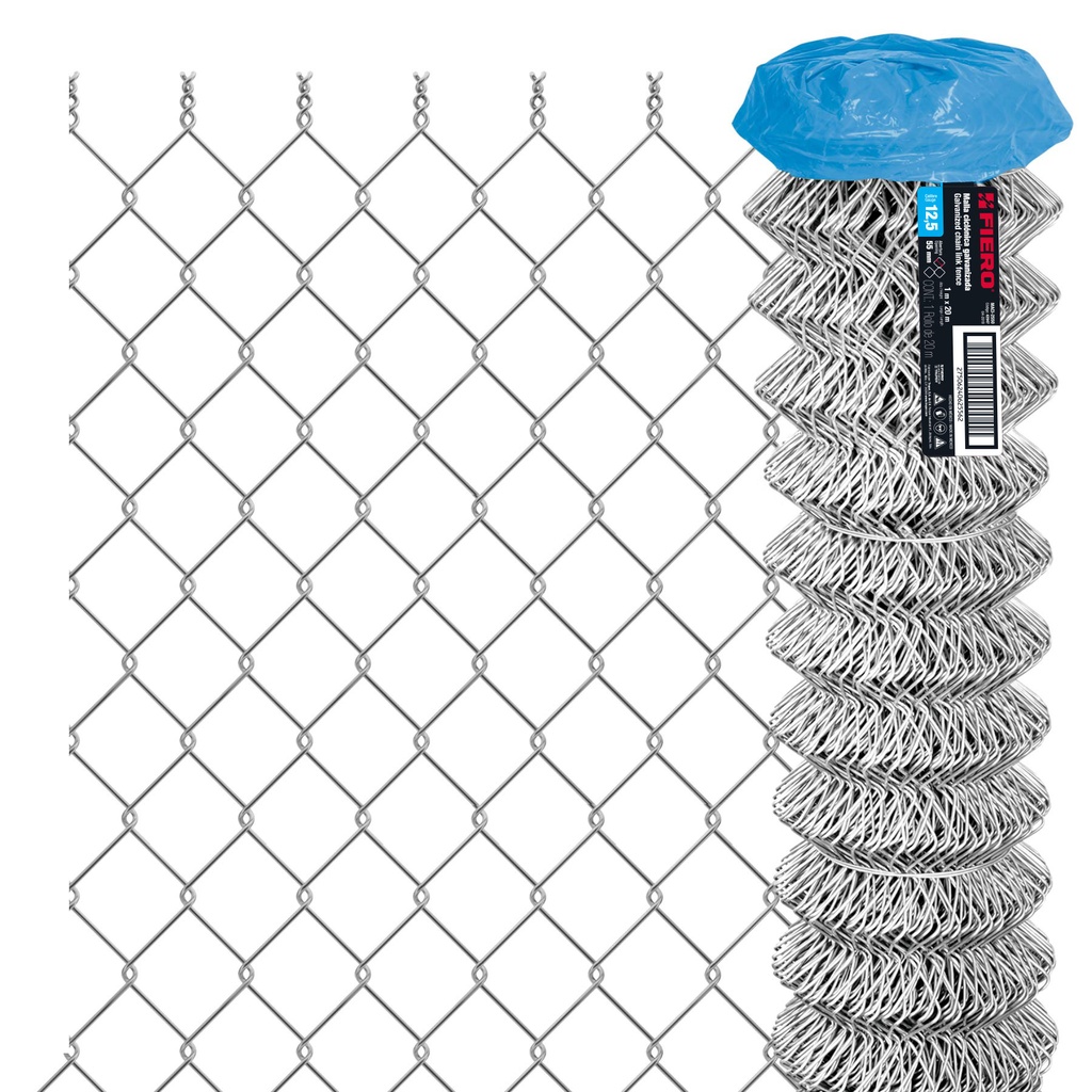 [T42947] Rollo 20 m x 1 m malla ciclónica calibre 12.5 abertura 55 mm