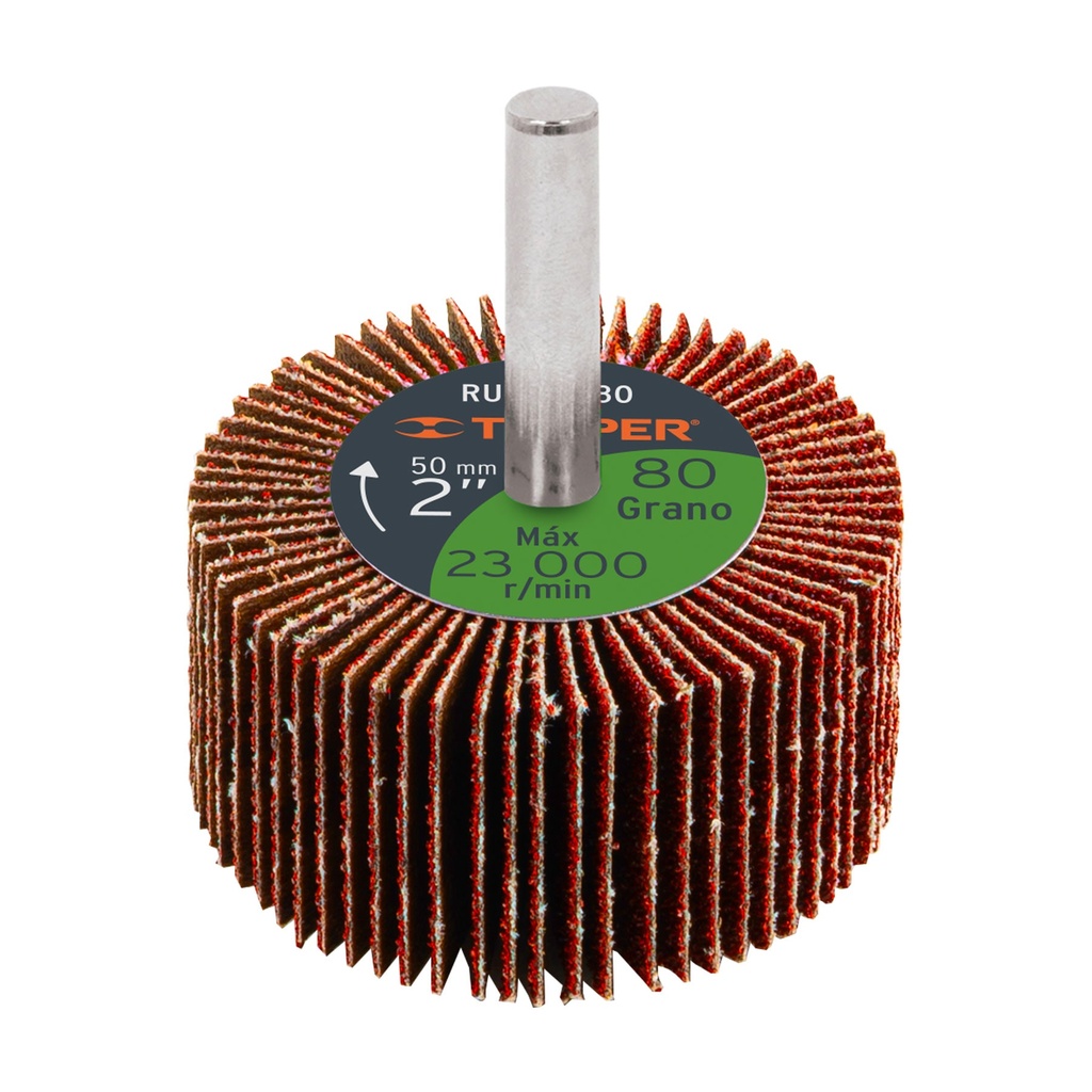 [T13038] Rueda flap de 2', grano 80, Truper