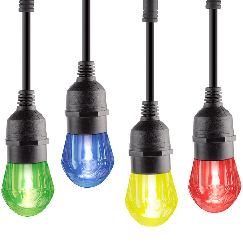 [A118275] Serie de luces Inteligente de 7 m con 12 soquets. Incluye 12 focos leds RGB