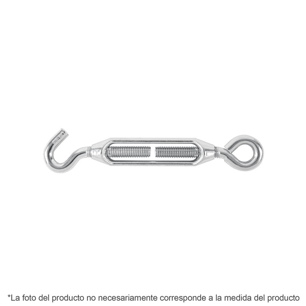 Tensor zinc 1/4' gancho-argolla, Fiero