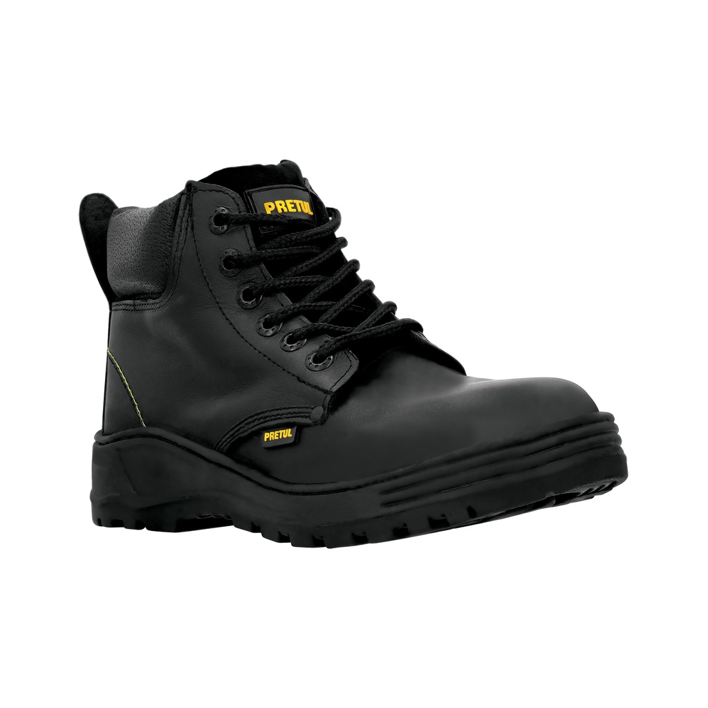 Zapato industrial negro #26 con casquillo de acero, Pretul