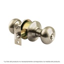 Cerradura tipo oval para baño, níquel satín, Hermex