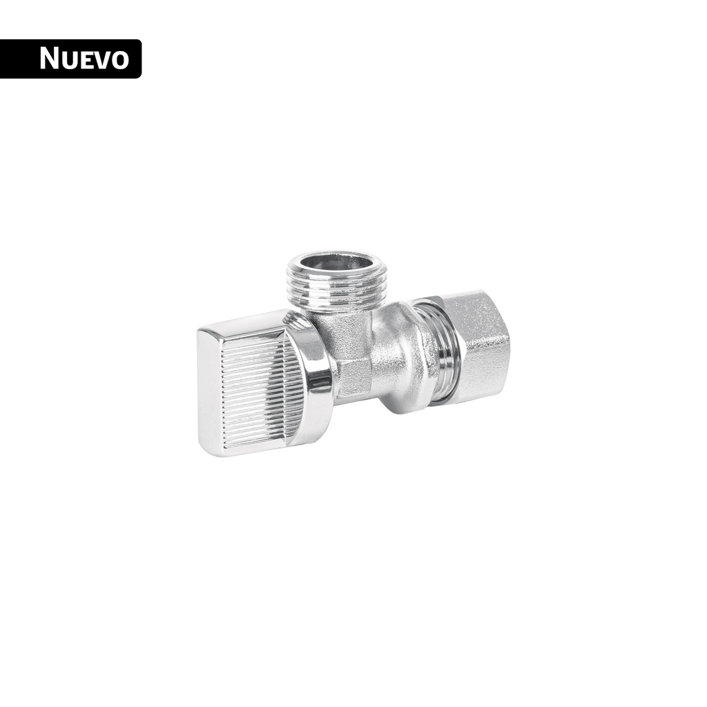 Llave angular de 1/2', 1/4 de vuelta, barrilito, BASIC