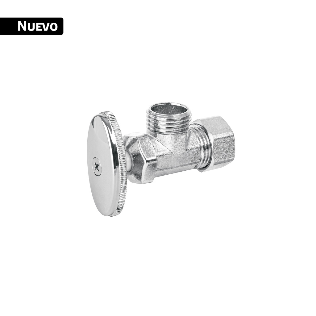 Llave angular de 1/2', de compresión, barrilito, BASIC