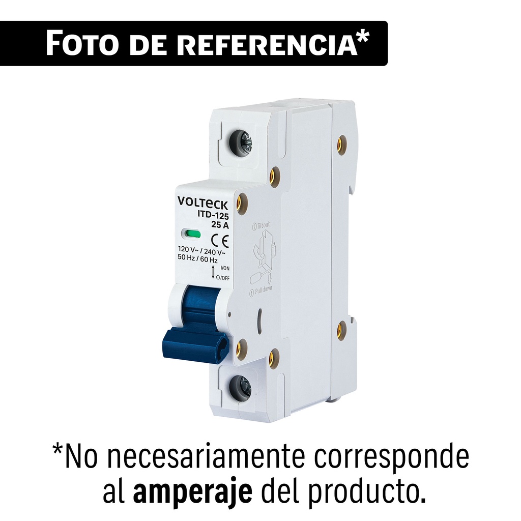 Interruptor de 1 polo 20 A para riel DIN, VOLTECK